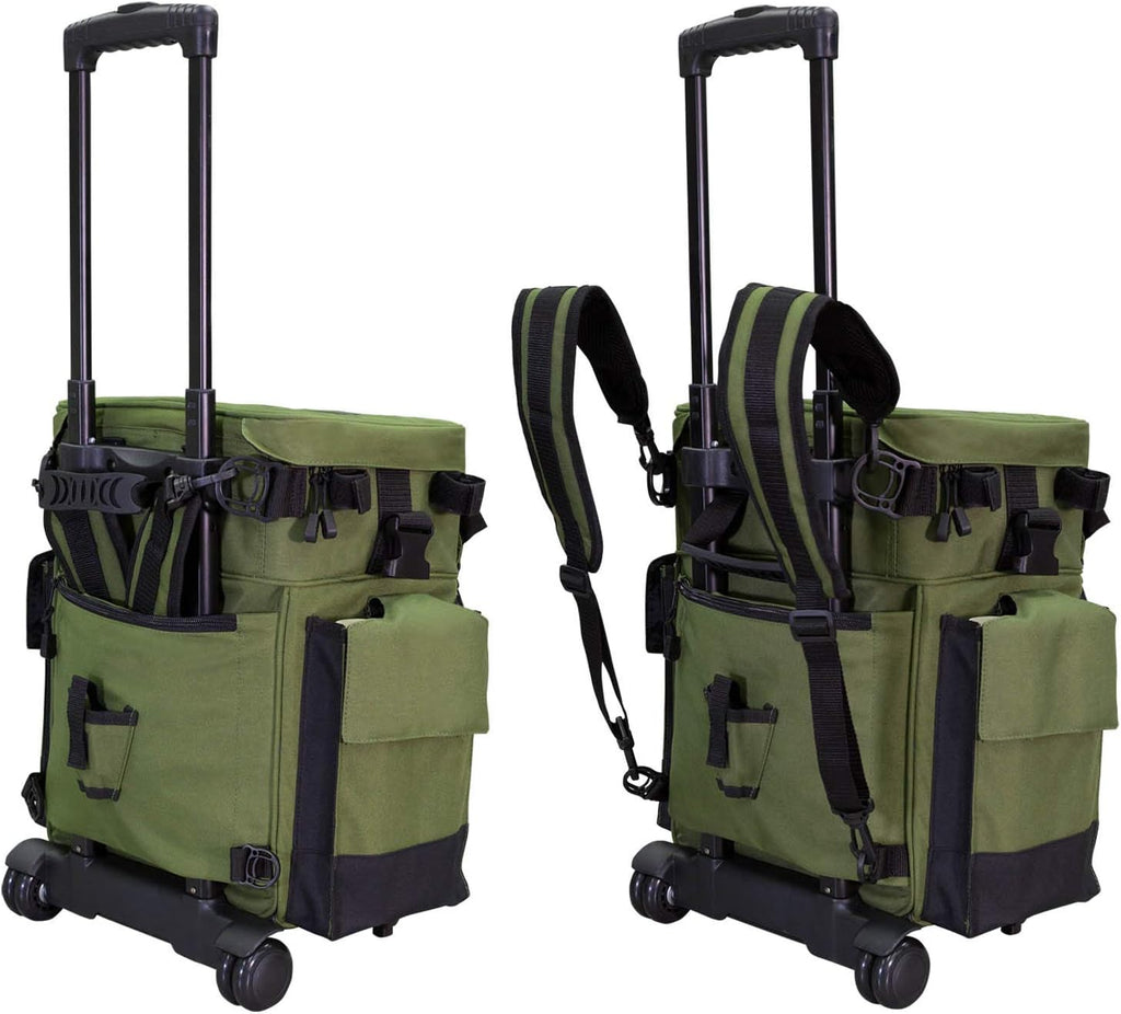 Elkton Outdoors Rolling Tackle Box with Wheels