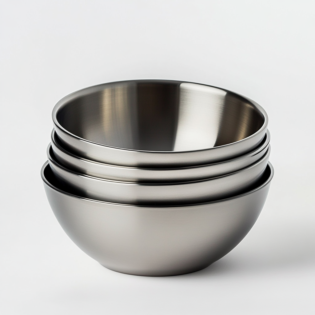 Iconw 5-Piece 304 Stainless Steel Mixing Bowls, Nesting and Stackable Kitchen Set
