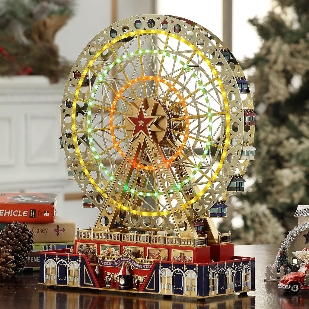 World's Fair Ferris Wheel Musical Animation Indoor Christmas Decor, 15