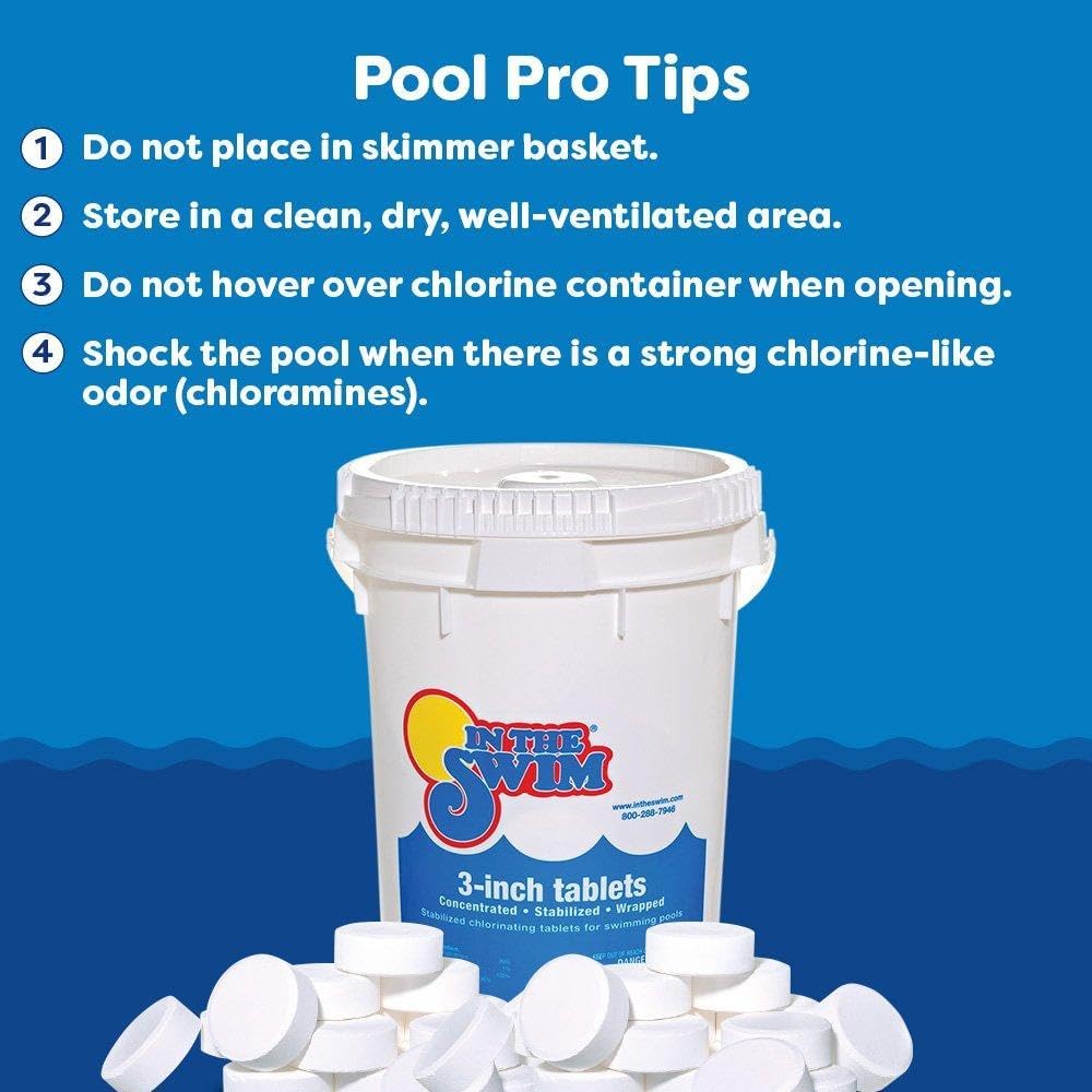 In The Swim 3 Inch Stabilized Chlorine Tablets for Sanitizing Swimming Pools