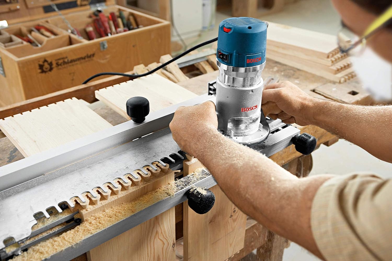 BOSCH 1617EVSPK Wood 12 Amp Router Tool Combo Kit