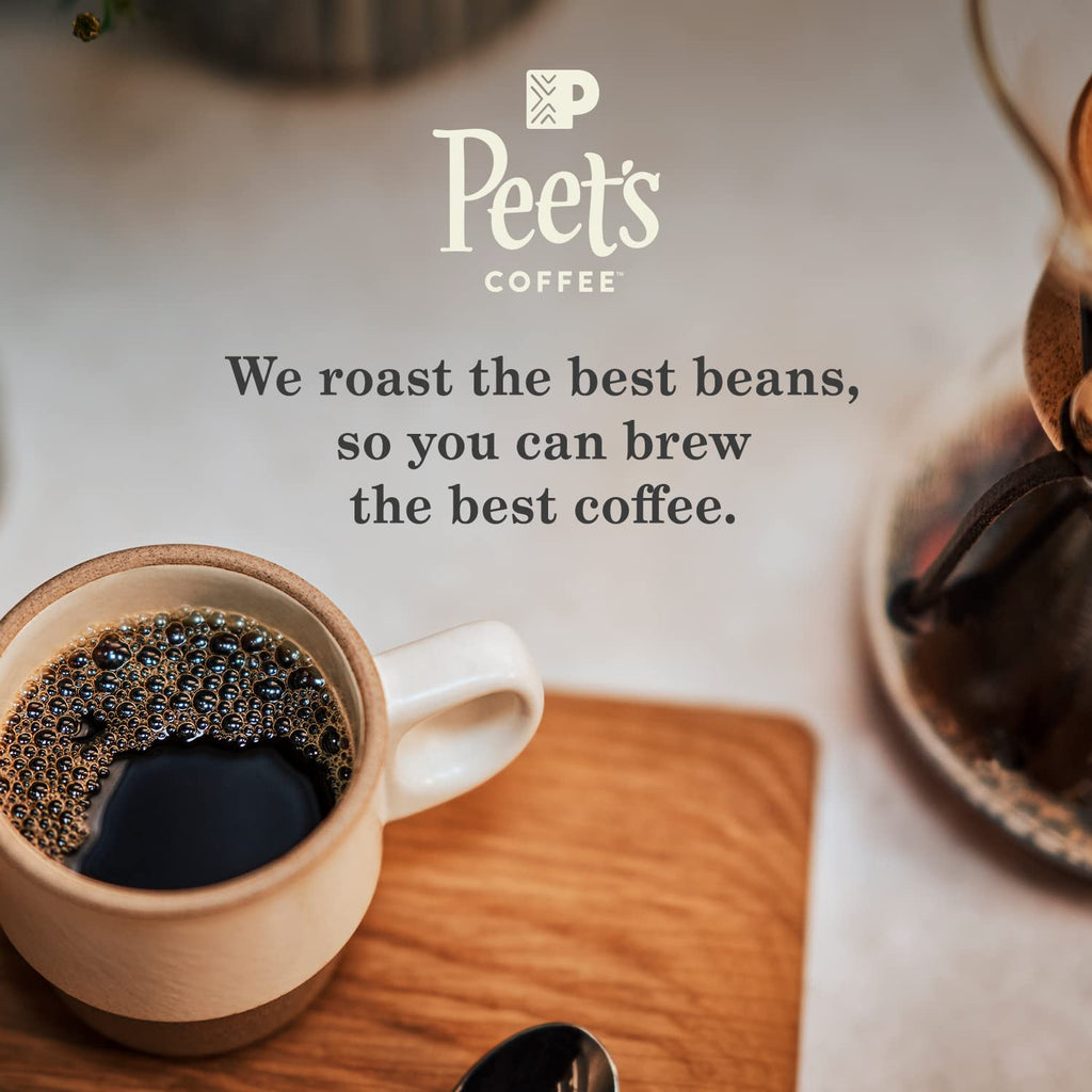 Peet's Coffee Dark Roast Decaffeinated Coffee Decaf House Blend 88 Count (4 Boxes of 22 K-Cup Pods)